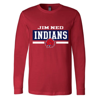 Jim Ned Indians - Simple Striped Long Sleeve T-Shirt