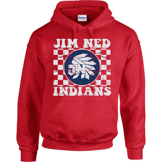 Jim Ned Indians - Checkered Square Hoodie