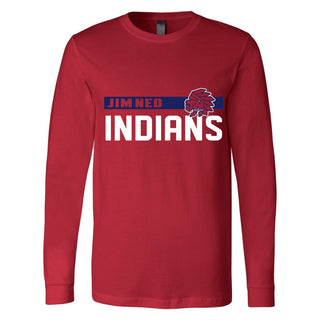 Jim Ned Indians - Thin Stripe Long Sleeve T-Shirt