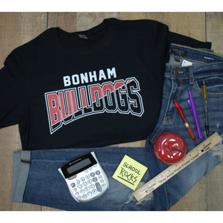 Bonham Bulldogs - Split 1/2 T-Shirt