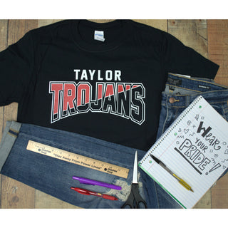 Taylor Trojans - Split 1/2 T-Shirt