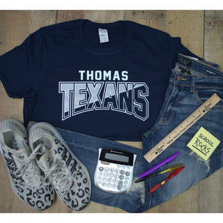 Thomas Texans - Split 1/2 T-Shirt