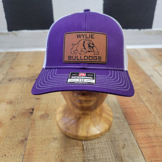 Wylie Bulldogs - Square Leather Patch Mesh Cap