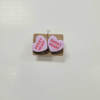 Conversation Heart Stud Earrings