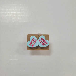 Conversation Heart Stud Earrings