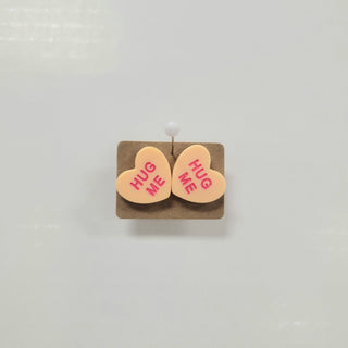 Conversation Heart Stud Earrings