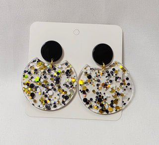 Party Time Gold Confetti Earrings