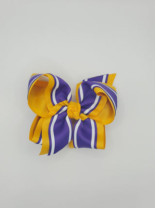 5.5" Layered Striped Bow