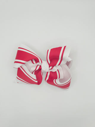 5.5" Layered Striped Bow