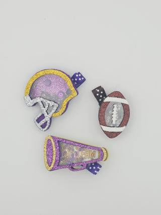 Football Helmet Shaker Hair Clip