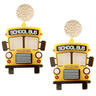 School Bus Acrylic Earrings