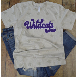 Abilene Christian University Wildcats - Script with Stars T-Shirt
