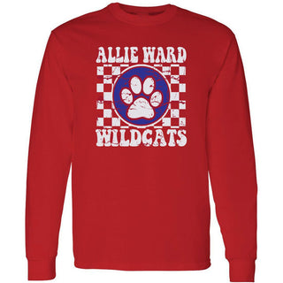 Allie Ward Wildcats - Checkered Long Sleeve T-Shirt
