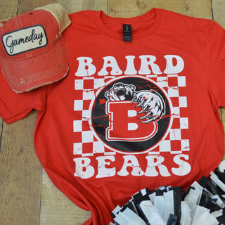 Baird Bears - Checkered T-Shirt