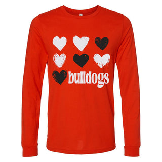 Bonham Bulldogs - Foil Hearts T-Shirt