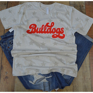 Bonham Bulldogs - Script with Stars T-Shirt
