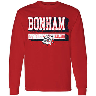 Bonham Bulldogs - Shadow Stripe Long Sleeve T-Shirt