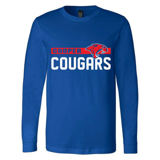 Cooper Cougars - Thin Stripe Long Sleeve T-Shirt