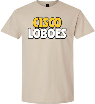 Cisco Loboes Bubble Font on Creme - Cisco Loboes Booster Club