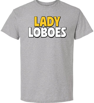 Lady Loboes Bubble Font on Grey - Cisco Loboes Booster Club
