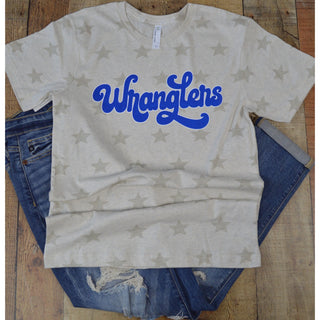 Cisco College Wranglers - Script with Stars T-Shirt