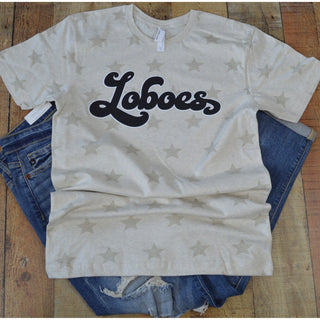 Cisco Loboes - Script with Stars T-Shirt