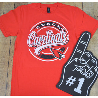 Clack Cardinals - Circle Script T-Shirt
