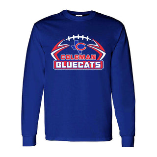 Coleman Bluecats - Football Long Sleeve T-Shirt