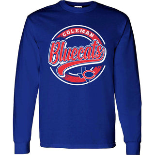 Coleman Bluecats - Circle Script Long Sleeve T-Shirt