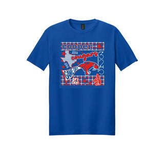 Cooper Cougars - Game Day Checkered T-Shirt