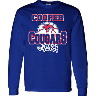 Cooper Cougars - Basketball Long Sleeve T-Shirt