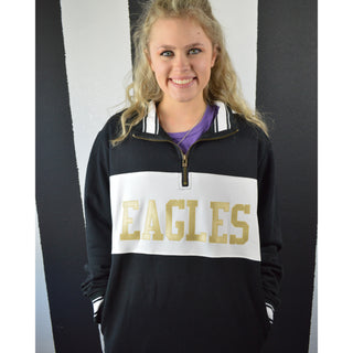 Abilene High Eagles - Striped Fleece Quarter Zip