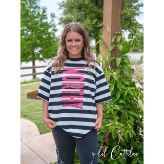 Worthy Striped Jesus Tee