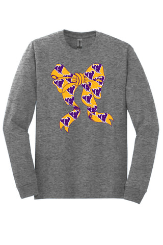 Cross Plains Buffaloes - Bow Mascot Long Sleeve T-Shirt