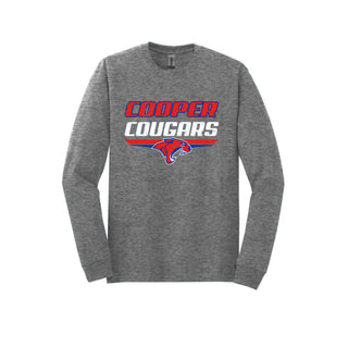 Cooper Cougars - Double Stripe Long Sleeve T-Shirt
