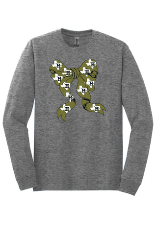 Haskell Indians - Bow Mascot Long Sleeve T-Shirt
