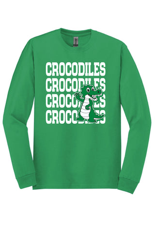 Crockett Crocodiles - Repeat Long Sleeve T-Shirt