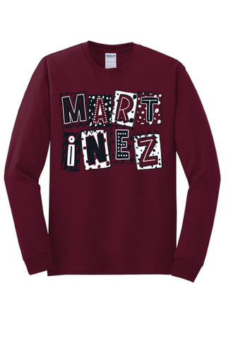 Martinez Tigers - Scrapbook Box Long Sleeve T-Shirt