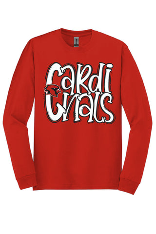 Clack Cardinals - Funky Stack Long Sleeve T-Shirt