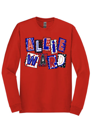 Allie Ward Wildcats - Scrapbook Box Long Sleeve T-Shirt