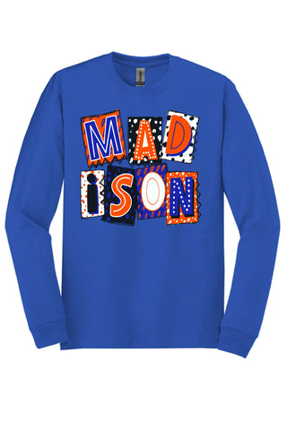 Madison Bison - Scrapbook Box Long Sleeve T-Shirt