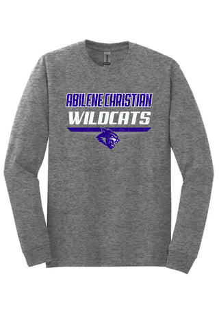 Abilene Christian University Wildcats - Double Stripe Long Sleeve T-Shirt