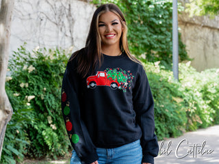 Truck with Ornaments - Christmas Sweatshirt