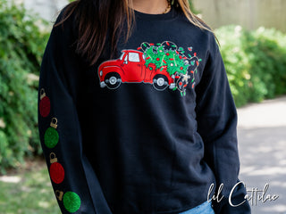 Truck with Ornaments - Christmas Sweatshirt