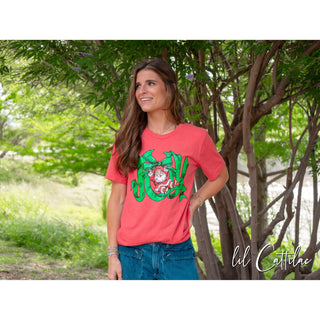 Joy Ribbon with Santa - Christmas Tee
