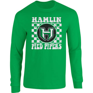 Hamlin Pied Pipers - Checkered Long Sleeve T-Shirt