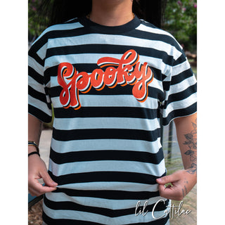 Spooky - Halloween Striped Tee