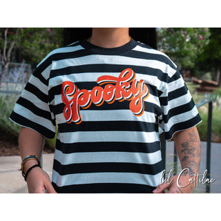 Spooky - Halloween Striped Tee