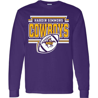 Hardin Simmons University Cowboys - Football Long Sleeve T-Shirt