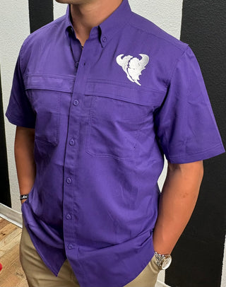 Cross Plains Buffaloes - Short-Sleeve Fishing Shirt